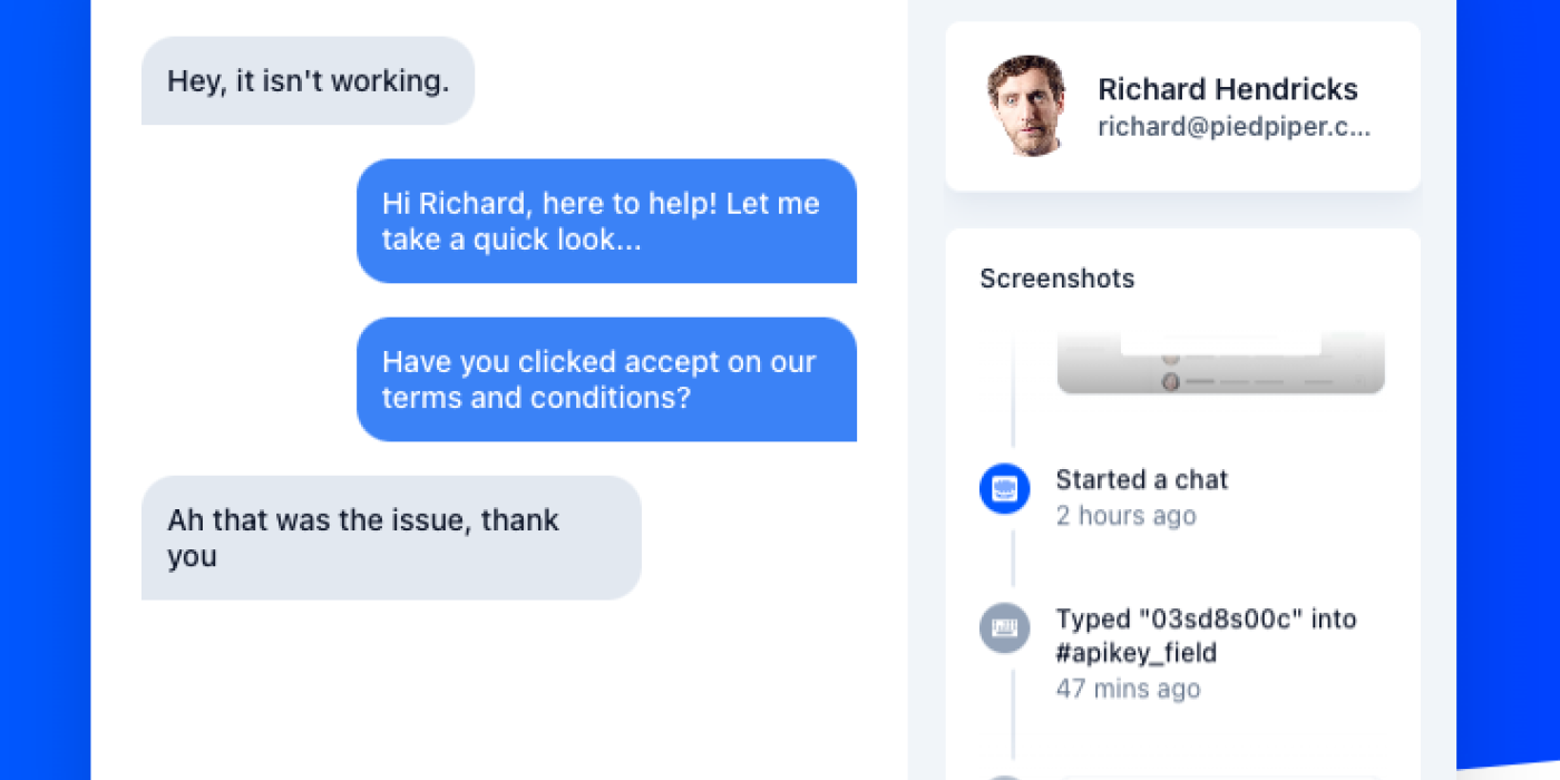 Intercom screen sharing. Yes, you can see the user’s screen from Intercom in one click. Get Upscope.