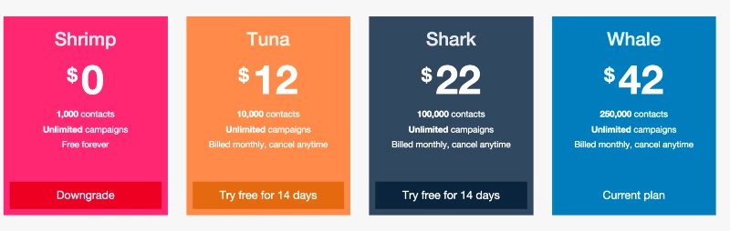 EmailOctopus best SaaS pricing plans